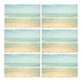 thumbnail image 1 of MKHERT Retro Pastel Tropical Beach Summer Ocean Under Bright Sun Placemats Table Mats for Dining Room Kitchen Table Decoration 12x18 inch,Set of 6, 1 of 4