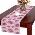 thumbnail image 1 of MKHERT Romantic Roses and Peonies on Colorful Dots Table Runner Home Decor for Home Kitchen Dining Wedding Party 16x72 Inch, 1 of 2
