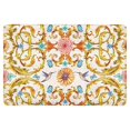 thumbnail image 1 of MKHERT Royal Gold Floral Pattern and Humming Birds Painting Doormat Rug Home Decor Floor Mat Bath Mat 23.6x15.7 inch, 1 of 3