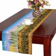thumbnail image 1 of MKHERT Rural Landscape With Sunflowers and Mountain Panorama Table Runner For Wedding Party Decoration Kitchen Decor Decoration 16x72 inch, 1 of 2