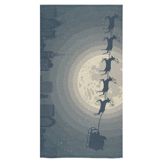 MKHERT Santa's Sleigh Bath Towel Hand Towel Shower Towel Washcloth 30x56 inch