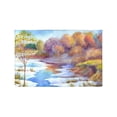 thumbnail image 1 of MKHERT Sapling Tree Forest Near Frozen Rivulet in Bright Wintertime Day Placemats Table Mats for Dining Room Kitchen Table Decoration 12x18 inch,Set of 4, 1 of 4