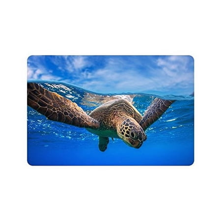 MKHERT Sea Turtle in Ocean Water Wildlife Doormat Rug Home Decor Floor Mat Bath Mat 23.6x15.7 inch