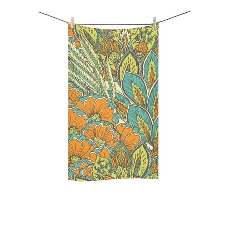 MKHERT Seamless Eastern Pattern Bath Towel Shower Towel Wash Cloth Face Towels 16x28 inches