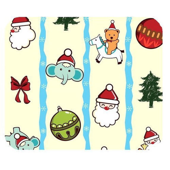 MKHERT Seamless Pattern Christmas Cartoons Rectangle Mousepad Mat For Mouse Mice Size 9.84x7.87 inches