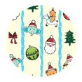 thumbnail image 1 of MKHERT Seamless Pattern Christmas Cartoons Round Mousepad Mat For Mouse Mice Size 7.87x7.87 inches, 1 of 1