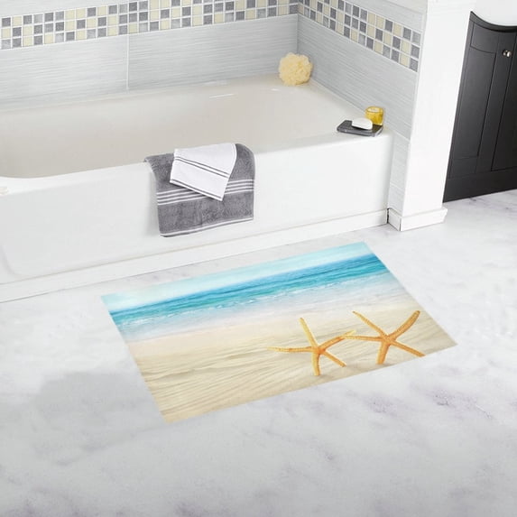 MKHERT Seashells Seashore Beach Doormat Non-slip Bath Mat Floor Mat 30x18 inch