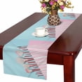 thumbnail image 1 of MKHERT Set Of Makeup Brushes On Pink and Aqua Colored Background Table Runner Home Decor for Home Kitchen Dining Wedding Party 16x72 Inch, 1 of 2