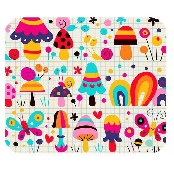 MKHERT Simple and Nature Cartoon Butterfly with Heart Rectangle Mousepad Mat For Mouse Mice Size 9.84x7.87 inches