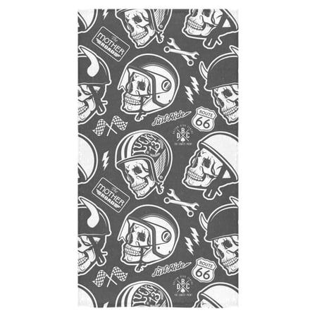 MKHERT Skull Bath Towel Hand Towel Shower Towel Washcloth 30x56 inch