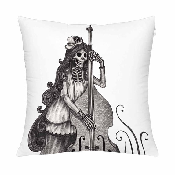 MKHERT Skull Day Of The Dead Pillow Covers Pillowcase Throw Pillows 18x18 inch