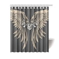 thumbnail image 1 of MKHERT Skulls Wings Polyester Fabric Bathroom Shower Curtain 60x72 inch, 1 of 1