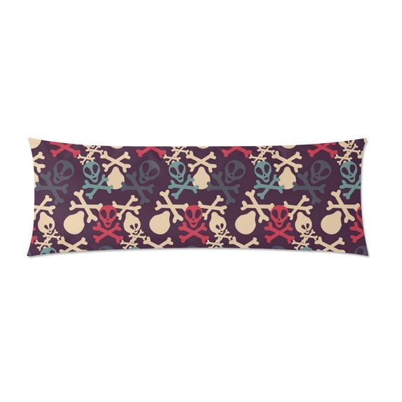 MKHERT Skulls and Bones Body Pillowcase Pillow Protector Cushion Cover 20x60 inch
