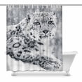 thumbnail image 1 of MKHERT Snow Leopard in Snow Storm Cool Animal Decor Waterproof Polyester Fabric Shower Curtain Bathroom Sets 60x72 inch, 1 of 1