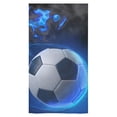 thumbnail image 1 of MKHERT Soccer Ball Bath Towel Hand Towel Shower Towel Washcloth 30x56 inch, 1 of 3