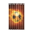 thumbnail image 1 of MKHERT Soccer Ball Thermal Insulated Blackout Window Curtain Kitchen Curtain 52x84 inch, 1 of 3