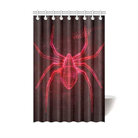 MKHERT Spider Polyester Fabric Shower Curtain 48x72 inch