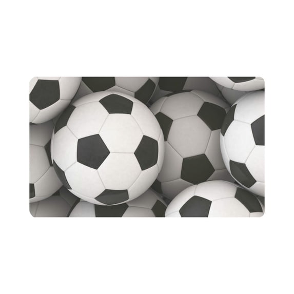 MKHERT Sports Decor Soccer Ball Doormat Rug Home Decor Floor Mat Bath Mat 30x18 inch