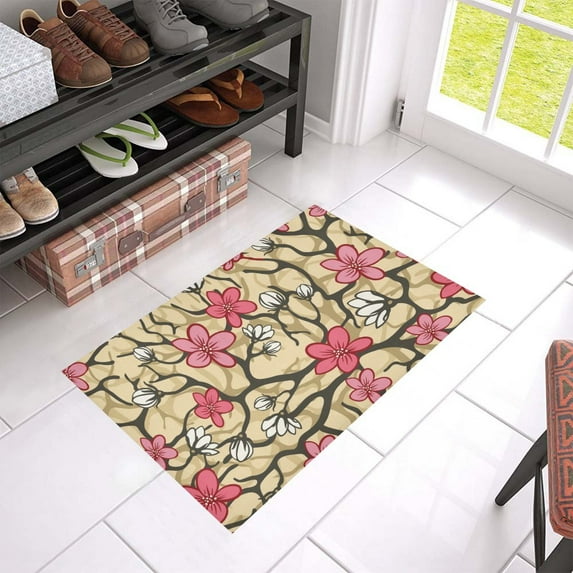 MKHERT Spring Flower Doormat Rug Home Decor Floor Mat Bath Mat 23.6x15.7 inch