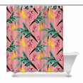 thumbnail image 1 of MKHERT Spring Watercolor Pink Branches of Blooming Magnolia Flowers and Banana Home Decor Waterproof Polyester Fabric Shower Curtain Sets 66x72 inch, 1 of 1