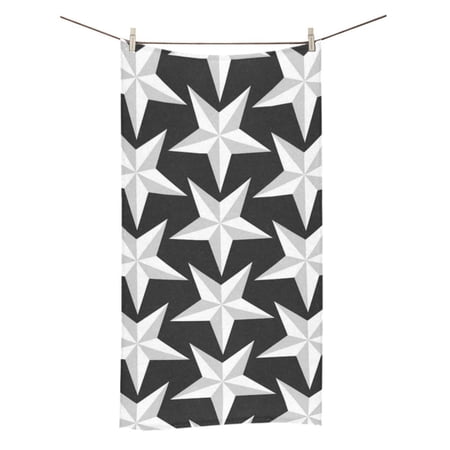 MKHERT Star Bath Towel 30x56 Inches Bathroom Towel Beach Sunbath