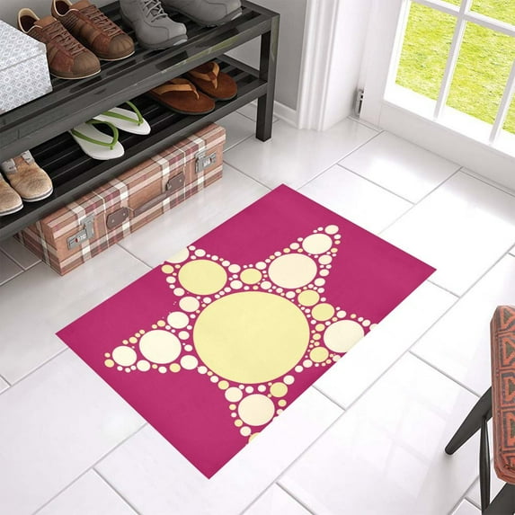 MKHERT Starfish Shape Doormat Rug Home Decor Floor Mat Bath Mat 23.6x15.7 inch