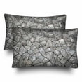 thumbnail image 1 of MKHERT Stone Wall Texture Pillowcase Pillow Protector Cushion Cover 20x30 inch,Set of 2, 1 of 2