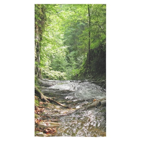 MKHERT Stream In Forest Natural Scenery Bath Towel Shower Towel Wash Cloth Face Towels 16x28 inches