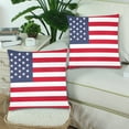 thumbnail image 1 of MKHERT Style American Flag Throw Pillowcase Pillow Cover Cushion Couver 18x18 inch, Set of 2, 1 of 3