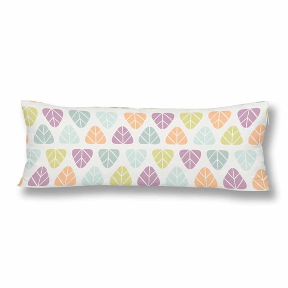 MKHERT Stylish Leaves Pattern Body Pillow Pillowcase Pillow Protector Cushion Cover 20x60 Inch