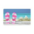 thumbnail image 1 of MKHERT Summer Beach Flip-Flops Against Ocean Doormat Rug Home Decor Floor Mat Bath Mat 30x18 inch, 1 of 3