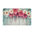 thumbnail image 1 of MKHERT Summer Colorful Daisy Flowers on Vintage Wooden Background Doormat Rug Home Decor Floor Mat Bath Mat 30x18 inch, 1 of 3