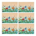 thumbnail image 1 of MKHERT Summer Dragonflies Butterflies Flowers Grass and Plants Placemats Table Mats for Dining Room Kitchen Table Decoration 12x18 inch,Set of 6, 1 of 4