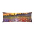 thumbnail image 1 of MKHERT Summer Floral Sunset Meadow Body Pillow Pillowcase Pillow Protector Cushion Cover 20x60 Inch, 1 of 1