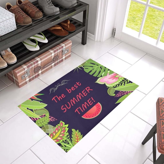 MKHERT Summer Leaves Doormat Rug Home Decor Floor Mat Bath Mat 23.6x15.7 inch