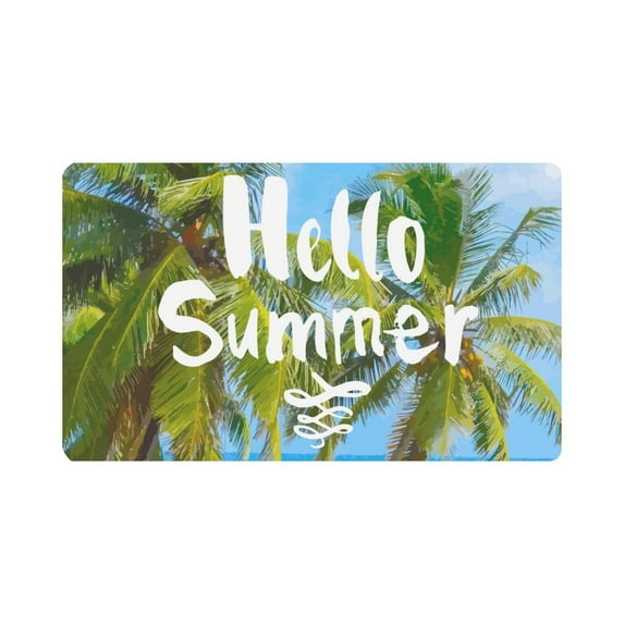 MKHERT Summer Tropical Beach with Palm Trees Doormat Rug Home Decor Floor Mat Bath Mat 30x18 inch