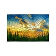 thumbnail image 1 of MKHERT Sunset in Blue Sky in Grass Stained Glass Window Placemats Table Mats for Dining Room Kitchen Table Decoration 12x18 inch,Set of 4, 1 of 4