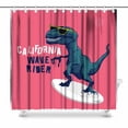 thumbnail image 1 of MKHERT Surfer dinosaur Shower Curtain Home Decor Bathroom Shower Curtain 66x72 inch, 1 of 1