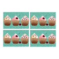 thumbnail image 1 of MKHERT Sweet Cupcakes Desserts with Polka Dots Placemats Table Mats for Dining Room Kitchen Table Decoration 12x18 inch,Set of 4, 1 of 4