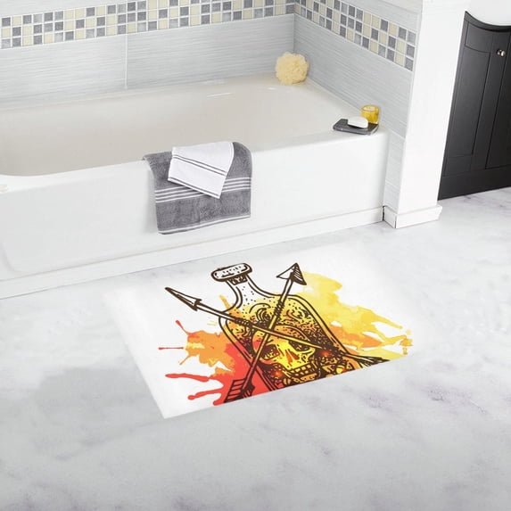 MKHERT Tattoo Element Sketch Doormat Non-slip Bath Mat Floor Mat 30x18 inch