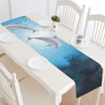 thumbnail image 1 of MKHERT The Underwater World with Dolphins and Plants Table Runner for Wedding Party Banquet Decoration 16x72 inch, 1 of 3