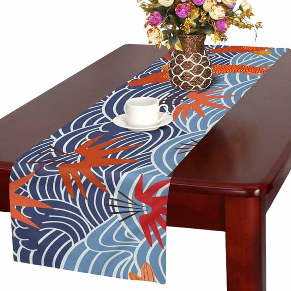 MKHERT Traditional Eastern Seamless Pattern Table Runner For Wedding Party Decoration Kitchen Decor Decoration 16x72 inch