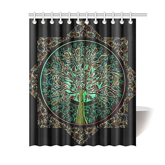 MKHERT Tree Of Life Polyester Fabric Bathroom Shower Curtain 60x72 inch