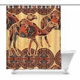 thumbnail image 1 of MKHERT Tribal Camel with Oriental Ornaments Animal House Decor Shower Curtain for Bathroom Decorative Fabric Bath Curtain Set 66x72 inch, 1 of 1