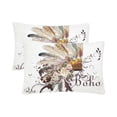 thumbnail image 1 of MKHERT Tribal Feathers Headdress Pillowcase Pillow Protector Cushion Cover 20x30 inch,Set of 2, 1 of 3