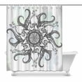 thumbnail image 1 of MKHERT Trippy Nautical Mandala with Octopus Tentacles and Floral Elements House Decor Shower Curtain for Bathroom Decorative Fabric Bath Curtain Set 60x72 inch, 1 of 1