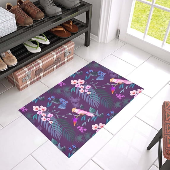MKHERT Tropical Bird Doormat Rug Home Decor Floor Mat Bath Mat 23.6x15.7 inch