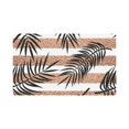 thumbnail image 1 of MKHERT Tropical Palm Leaves Rose Gold Stripes Doormat Rug Home Decor Floor Mat Bath Mat 30x18 inch, 1 of 3