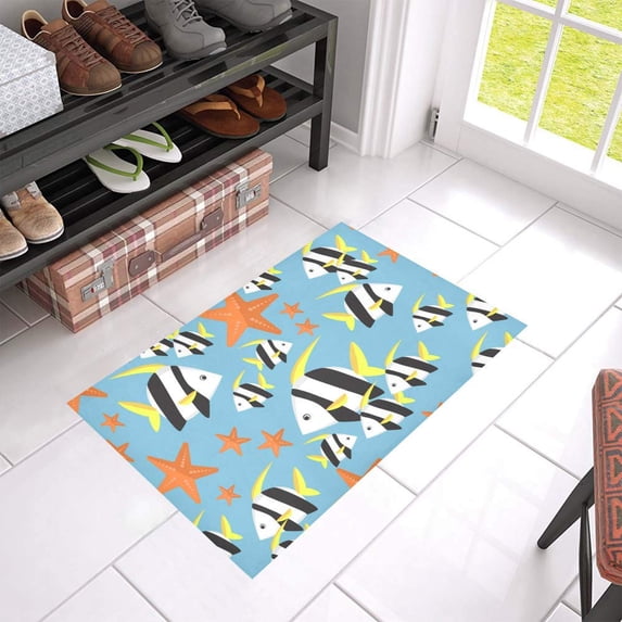 MKHERT Tropical Palms Trees Doormat Indoor/Outdoor/Front Door/Bathroom Mats 23.6x15.7 inch