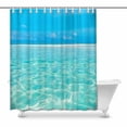 thumbnail image 1 of MKHERT Tropical Summer Beach in Maldives with White Sand and Blue Lagoon Home Decor Waterproof Polyester Bathroom Shower Curtain Bath 66x72 inch, 1 of 1